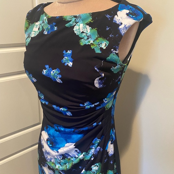 Ralph Lauren Black Floral Print Dress - Picture 4 of 7